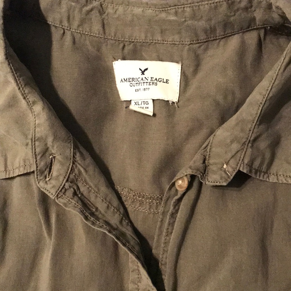 Army Green American Eagle Tank Top - Picture 3 of 3